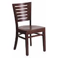 Flash Furniture Restaurant Chair, 20-1/2"L33-1/2"H, DarbySeries XU-DG-W0108-WAL-WAL-GG