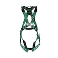 Msa Safety Full Body Harness, Vest Style, XL, Nylon, Green 10197160