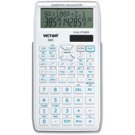 Victor Technology Scientific Calculator with 2 Line Display, PK3 940