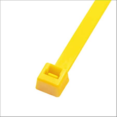 Fast Fans Cable Tie, 7 in L, Yellow, 50 lb Strength, 100 PK FA2576030