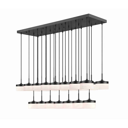 Z-Lite Renaud Matte Black 23 Light Linear Chandelier 827P6-23L-MB-LED