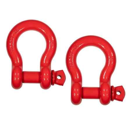 Mytee Products 1-3/4in Anchor Shackle Forged Carbon Steel & Alloy Screw Pin - 25T WLL, 2PK SHACKLE-ANCHOR-SP-134x2