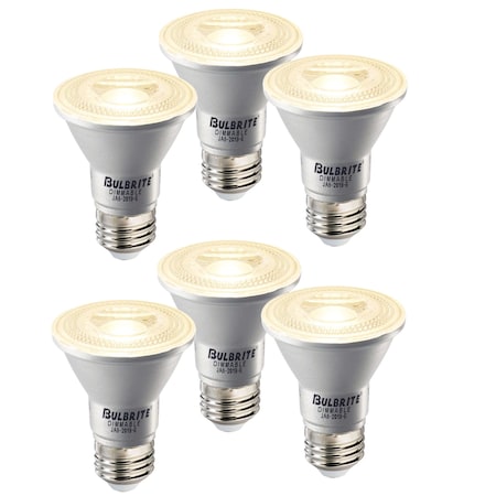 Bulbrite 50-Watt Equivalent Dimmable Flood PAR20 Medium E26 LED Light Bulb, 2700K, 6PK 861756