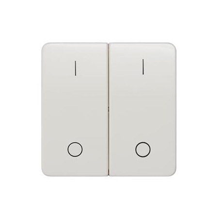 Siemens DELTA profil, titanium white Rocker switch with symbols I0 for pushbutton 2-fold 5TG7962
