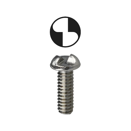 Dottie #6-32 x 1-1/2 in One-Way Round Machine Screw, 18-8 Stainless Steel, 100 PK T632112OR
