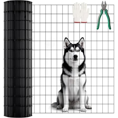 Wrightmaster 48 in. x 99 ft. 16-Gauge Animal-Safe Vinyl Coated Wire Mesh, Precision Welding 2x3 Grid ZR-5175P411617