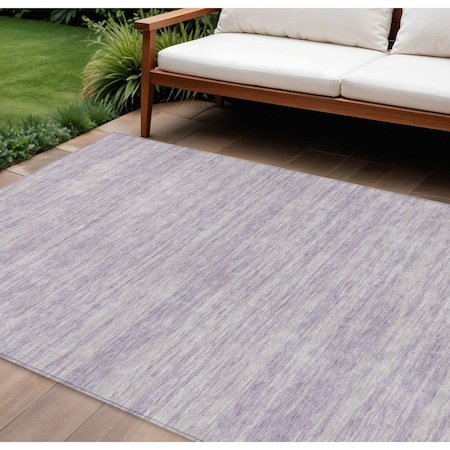 Homeroots 8' X 10' Lavender And Lilac Abstract Washable Indoor Outdoor Area Rug 613112