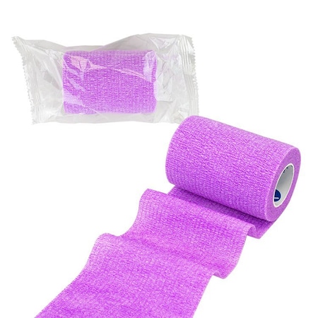 Dynarex Sensi Wrap, Self-Adherent Wrap - Latex Free, 1"x5 Yards, Purple, 30PK 3309