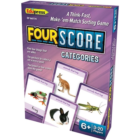 Teacher Created Resources Four Score Categories Card Game, 3PK EP-66114-3