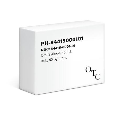 Generic Vitamin D 400IU, Oral Syringe, Yellow, 1mL, 50PK 09-24679