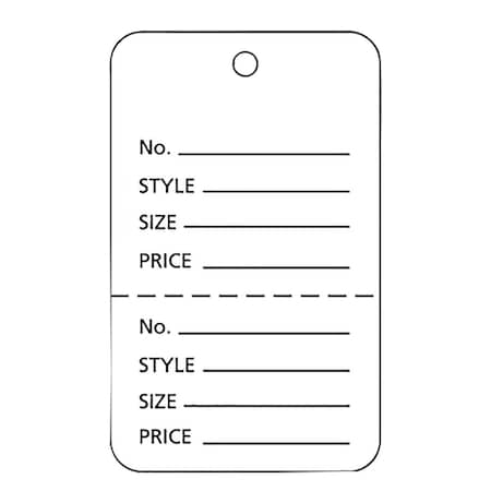 Store Supply Warehouse Large Unstrung Perforated Coupon Price Tags, 1000PK 93105