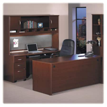 Bush BSHWC36714 Bookcase- Open Double- 35.63 in. x 15.38 in. x 72.88 in.- Mahogany WC36714