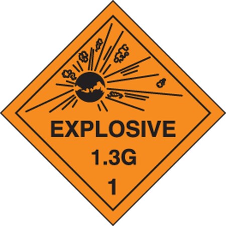 Accuform DOT SHIPPING LABELS HAZARD CLASS 1 MSL122EV5