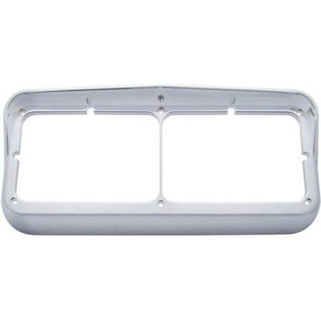 Ilc Replacement For Freightliner Flt Cabover Year 1994 Chrome Dual Rectangular Headlight Bezel W/ Visor WZ-ES8J-2