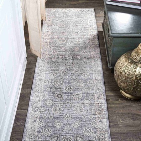 Jonathan Y Modern Persian Vintage Moroccan Traditional Light Gray 2 ft. x 8 ft. Runner Rug MDP101B-28