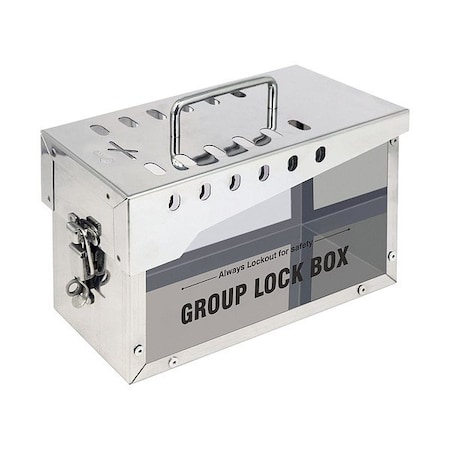 Zing Group Lockout Box - Stainless, 13-Hole 7636