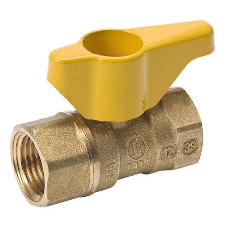B & K ProLine Series Gas Ball Valve, 1/2 in Connection, FPT, 200 psi Pressure, Manual Actuator, Brass Body 110-223HN