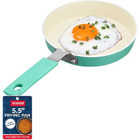 Bakken- Swiss 2-Piece Mini Pan Set, 5.5 in. Non-Stick Egg Pan with Kitchen Spatula, Heat-Resistant Up To 400 DegF BKCWMIN66