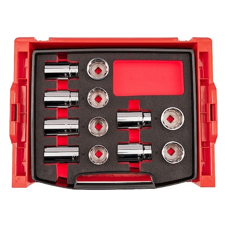 Tekton Socket Set, Steel, 12 Pieces SHD92709