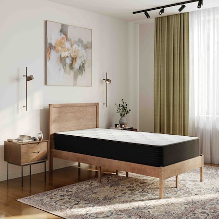 Flash Furniture Dream Cooling Gel 10 Inch Foam and Pocket Spring Hybrid Mattress, Twin Mattress in a Box BS-E230P-R-T-10-C-BK-GG