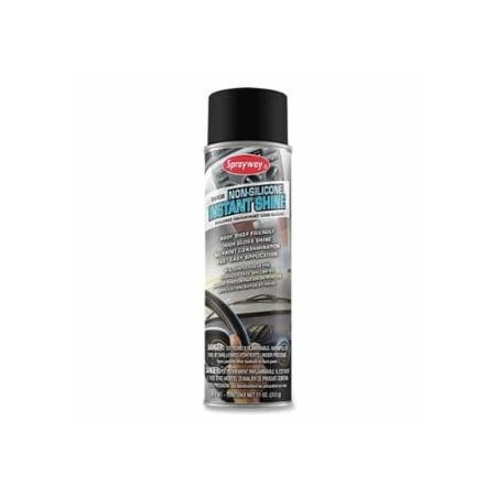 Sprayway Auto Care Non-Silicone Instant Shine, 20 oz Can, Clear, 12PK 893-SW938