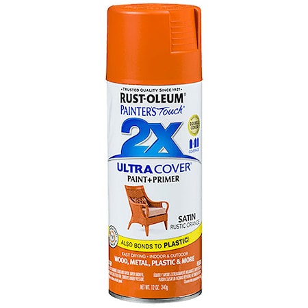Rust-Oleum Painter's Touch 2X Ultra Cover Satin Rustic Orange 12 Oz. Spray 314753