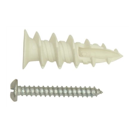 National Brand Alternative Nylon EZ #8 x 1-1/2 in. Wall Anchor Kit with Screws, 25PK WDKN008OP-001HD