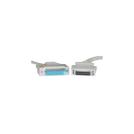 Cable Wholesale Parallel Cable, DB25 Male to HPCentronics 36 (HPCN36) Male, 18 Twisted Pairs, A/C Type, 6 foot 10E2-02106