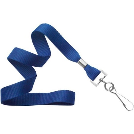 Brady LANYARD STANDARD, ROYAL, 5/8in FLAT WOVEN LANYARD W/NICKEL PLATED STEEL SWIVEL HOOK 2136-3502