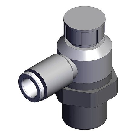 Smc Flow Control, Elbow, Meter-Out, R Thrd, 6MM AS2201F-02-06A