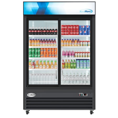 Koolmore 53"Commercial Glass 2 Door Display Refrigerator Merchandiser-Upright  Beverage Cooler w/LED Lighting MDR-2D-GSLD
