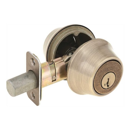 Kwikset Antique Brass Double Cylinder Deadbolt with SmartKey Security 665 5 SMT RCAL RCS