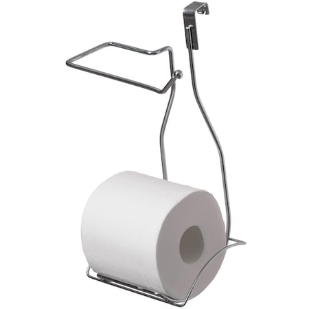 Kd Chrome Over the Tank 2 Slots Toilet Tissue Paper Holder Organizer for Bathroom Storage KD3163206
