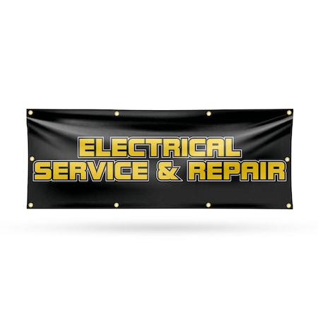 Signmission Electrical Service and Repair, 36 Inch x 96 Inch, Vinyl Banner B-96-30557