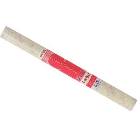 Con-Tact Brand Creative Covering 18'' x 9 Ft. Beige Marble Self-Adhesive Shelf Liner 09F-C9823-01