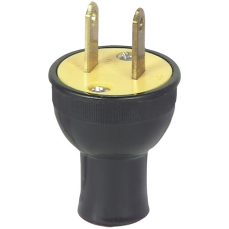 Eaton Wiring Devices Straight Blade Plug, 1-15P, 15 A, 125V AC, 2 Pole, Screw Terminals, Non-Grounded 3123BK-BOX