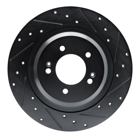 Dynamic Friction Co DFC Brake Rotor - Drilled and Slotted - Black 633-21049R
