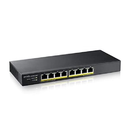 Zyxel Communications 8 Port Gig PoE Web Smart Switch, Black GS1915-8EP