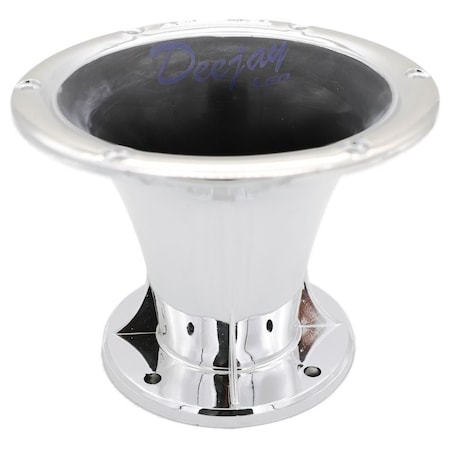 Deejay Led Blue-Silver Bolt-on Horn Flare with 2-in Throat for 2-in Compatible High Frequency Drivers TBH2INHORNBKSILV