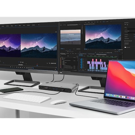 Siig SINGLE 8K30HZ OR 4K144HZ / QUAD MONITOR 4K60HZ ON TBT4/USB 4 LAPTOPS, 3X TBT 4 U JU-DK0U11-S1