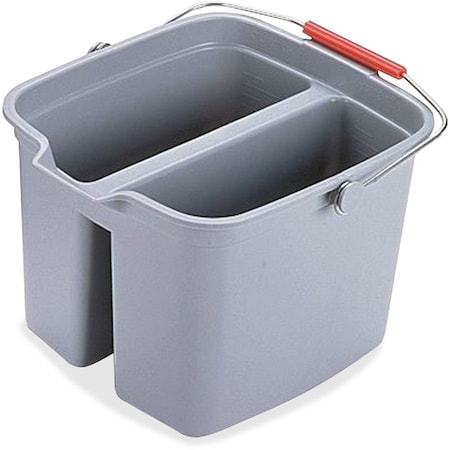 Rubbermaid Commercial Double Pail, 10.1" H, Gray, Plastic RCP261700GY