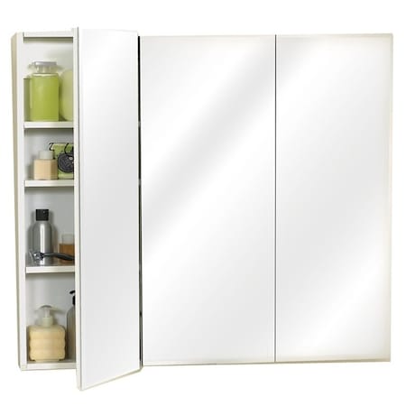 Zenith Medicine Cabinet, 3578 in OAW, 412 in OAD, 2978 in OAH, Wood, Clear, 3Shelf, 3Door M36