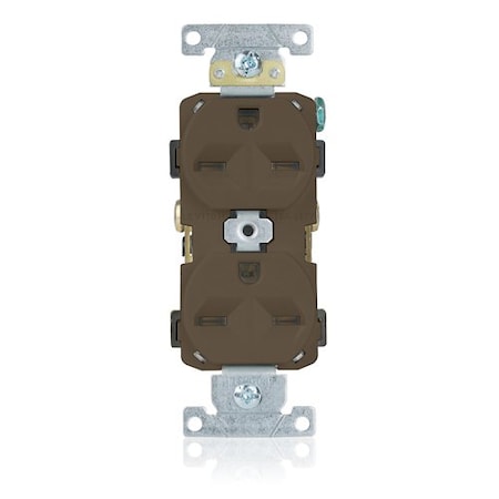 Leviton Plugs&Rcptcls, 15A, 250VAC, Brn, Plyprpyln 5028