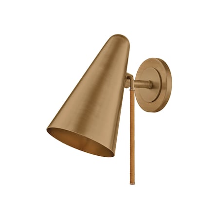 Troy Lighting Kobe 6in wide 1 Light Wall Sconce in Patina Brass B4712-PBR
