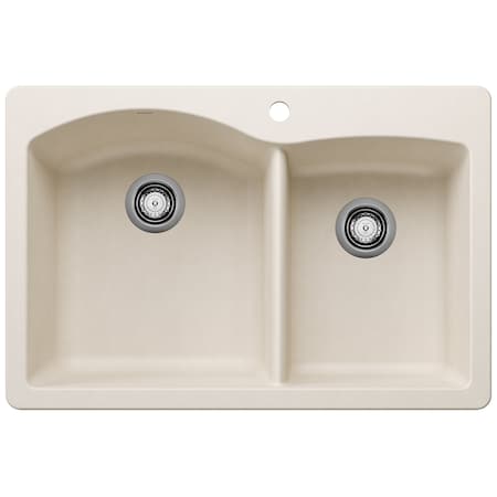 Blanco Diamond 1-3/4 Bowl Dual Deck, Soft White 443063