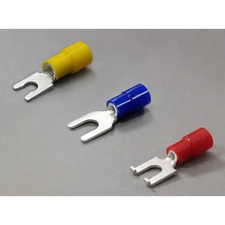Nichifu Insulated Spade Terminals w/Extra Copper Sleeve 22-16 1/4 in .433W TMDEN 1.25Y-6-RCL