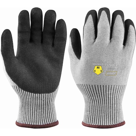 Ironwear A6 Cut Level Knit HPPE Gloves with Sandy Nitrile Palm Coating, Small 4922-SM