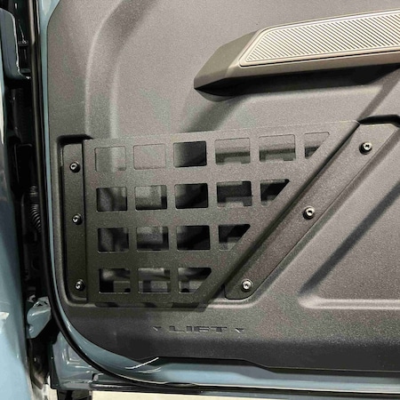 Putco Molle Panel, Use To Attach Tools; Door Panel Mount; Powder Coated; Textured Black; Aluminum; Driver 195507