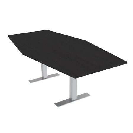 Skutchi Designs 6 Person Conference Table With Power Unit | 6' Hexagon Table | Harmony Series HAR-HEX.IR-48X72-T-U999ST19-NA