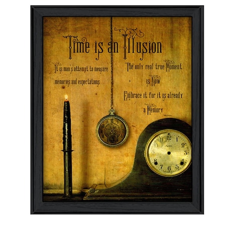 Homeroots Time Black Framed Print Wall Art 404345